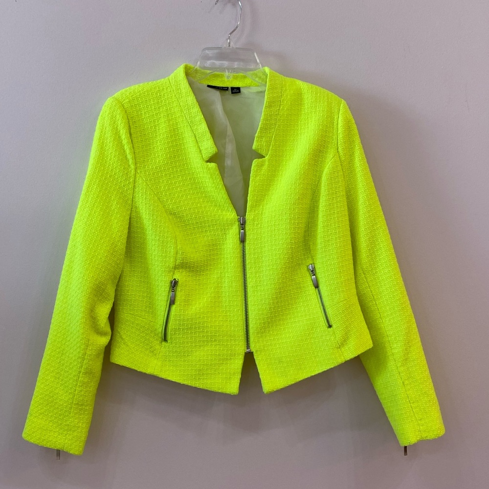 Neon Yellow Moto Jacket